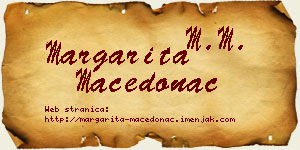Margarita Macedonac vizit kartica